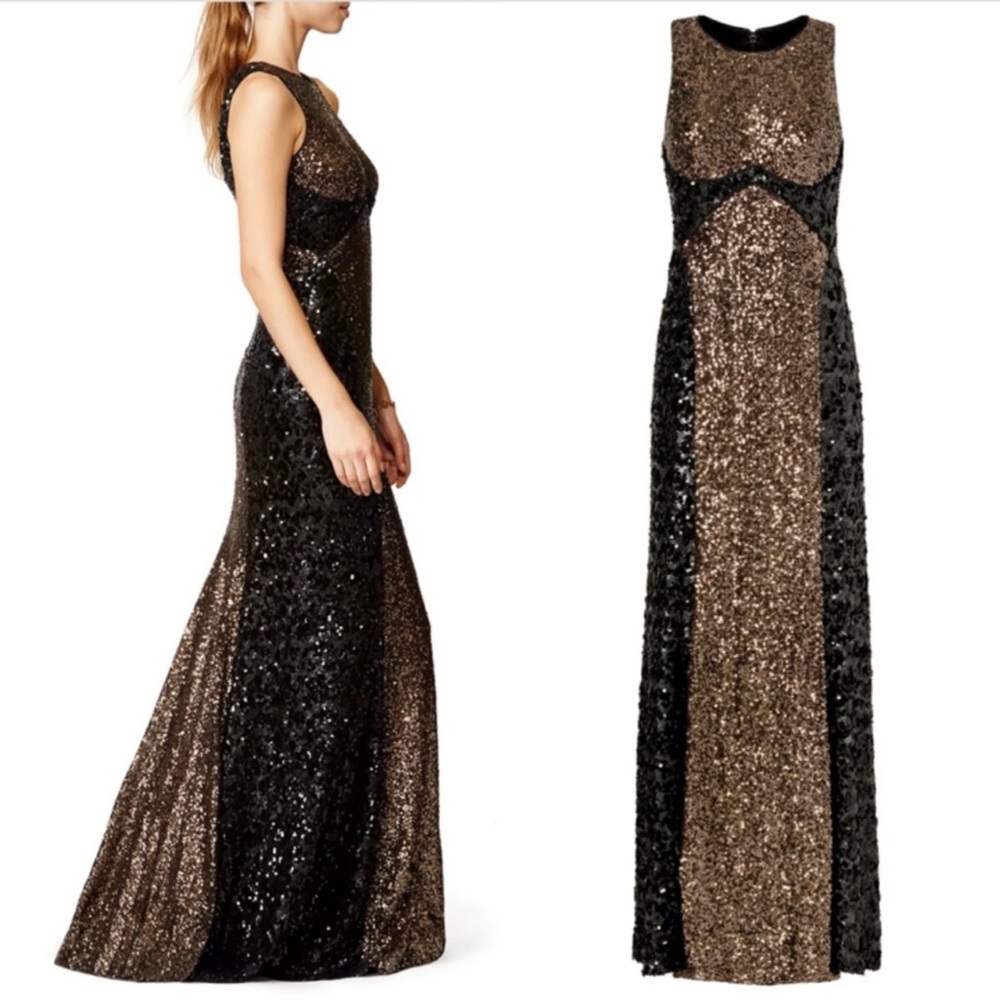 Badgley Mischka Sequin Silo Gown Maxi‎ Dress in Size 10